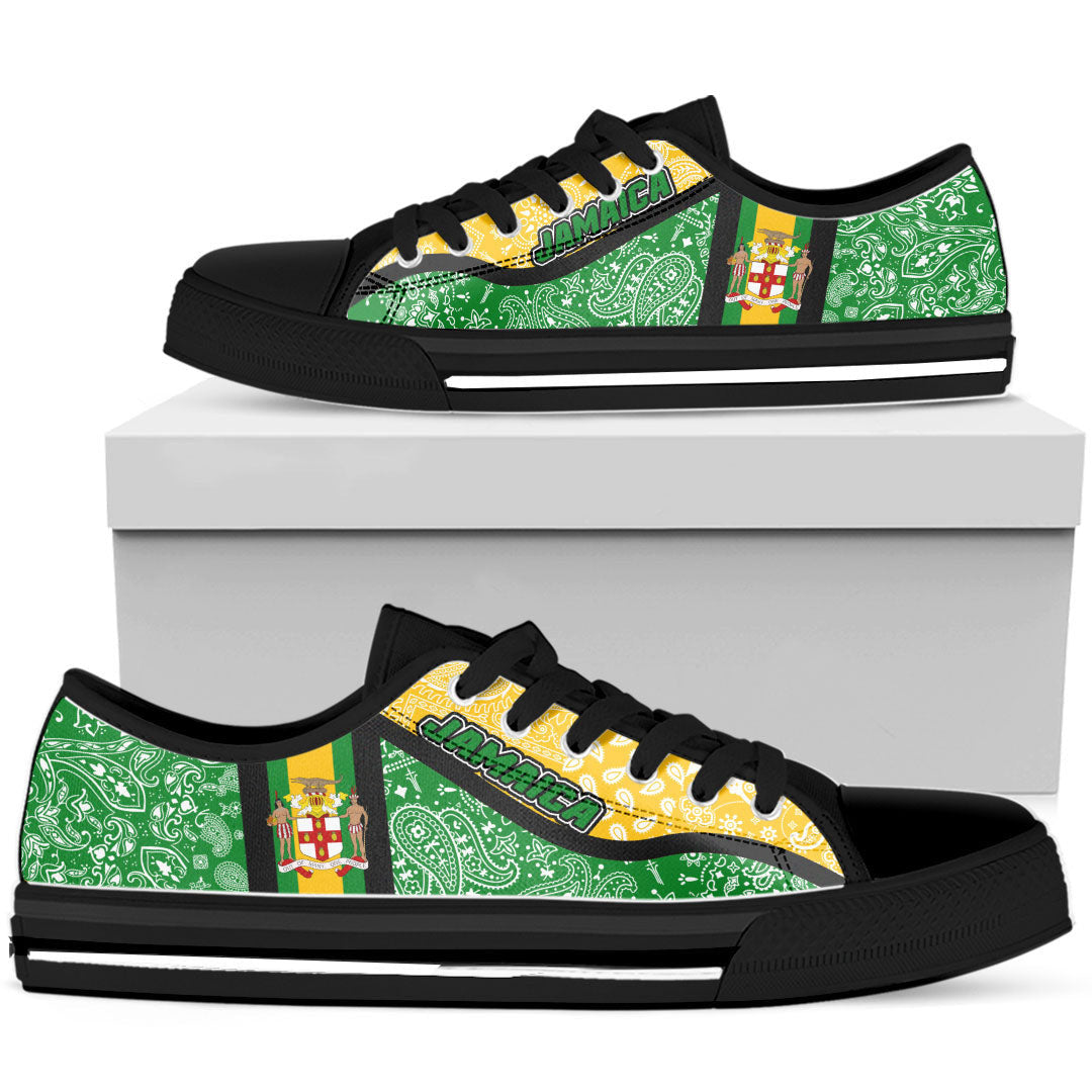 Shoes Jamaica Low Top Shoes Paisley Bandana Special Style