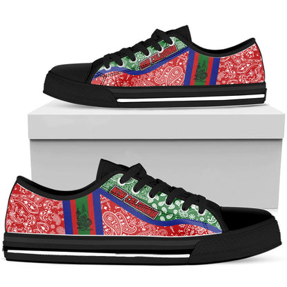 Shoes New Caledonia Low Top Shoes Paisley Bandana Special Style