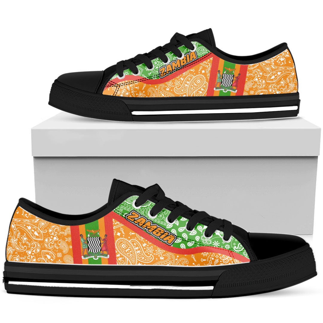 Shoes Zambia Orange Version Low Top Shoes Paisley Bandana Special Style