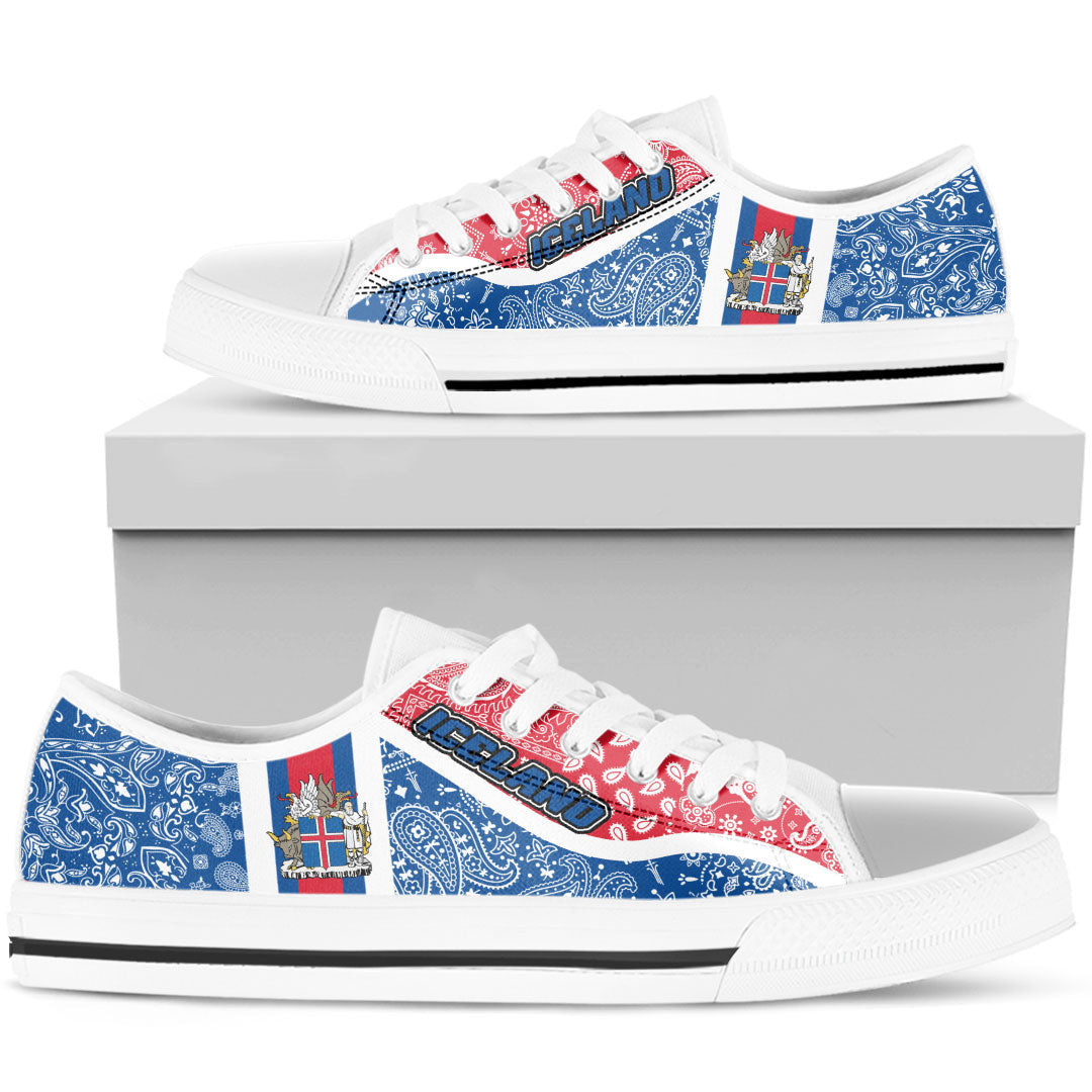 Shoes Iceland Low Top Shoes Paisley Bandana Special Style