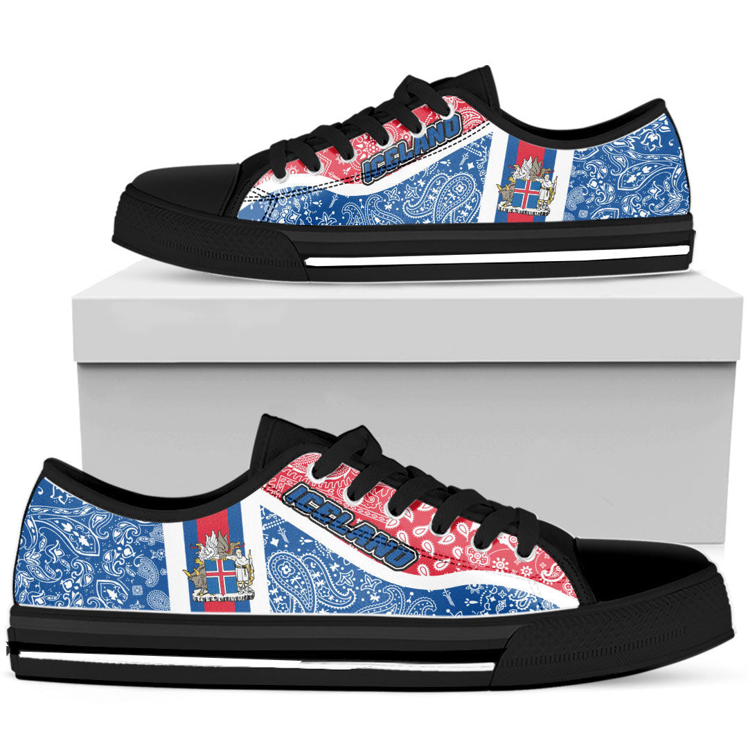 Shoes Iceland Low Top Shoes Paisley Bandana Special Style