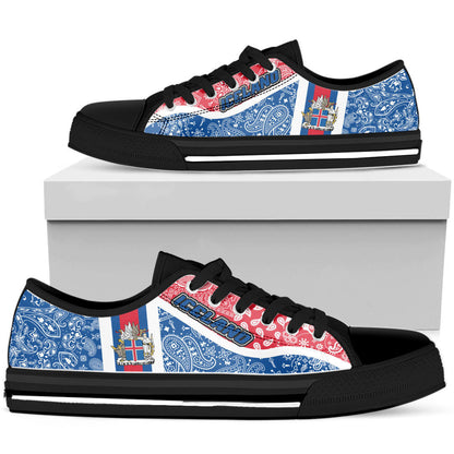 Shoes Iceland Low Top Shoes Paisley Bandana Special Style