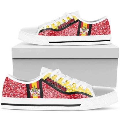 Shoes Saint Kitts Nevis Low Top Shoes Paisley Bandana Special Style