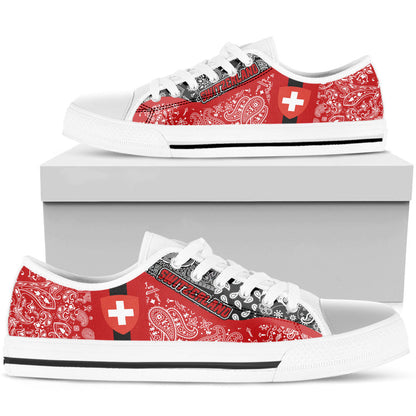 Shoes Switzerland Low Top Shoes Paisley Bandana Special Style