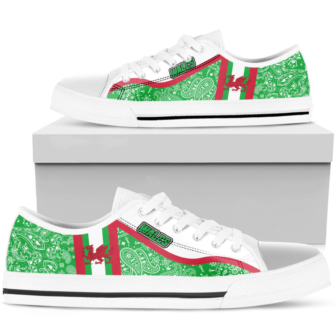 Shoes Wales Low Top Shoes Paisley Bandana Special Style