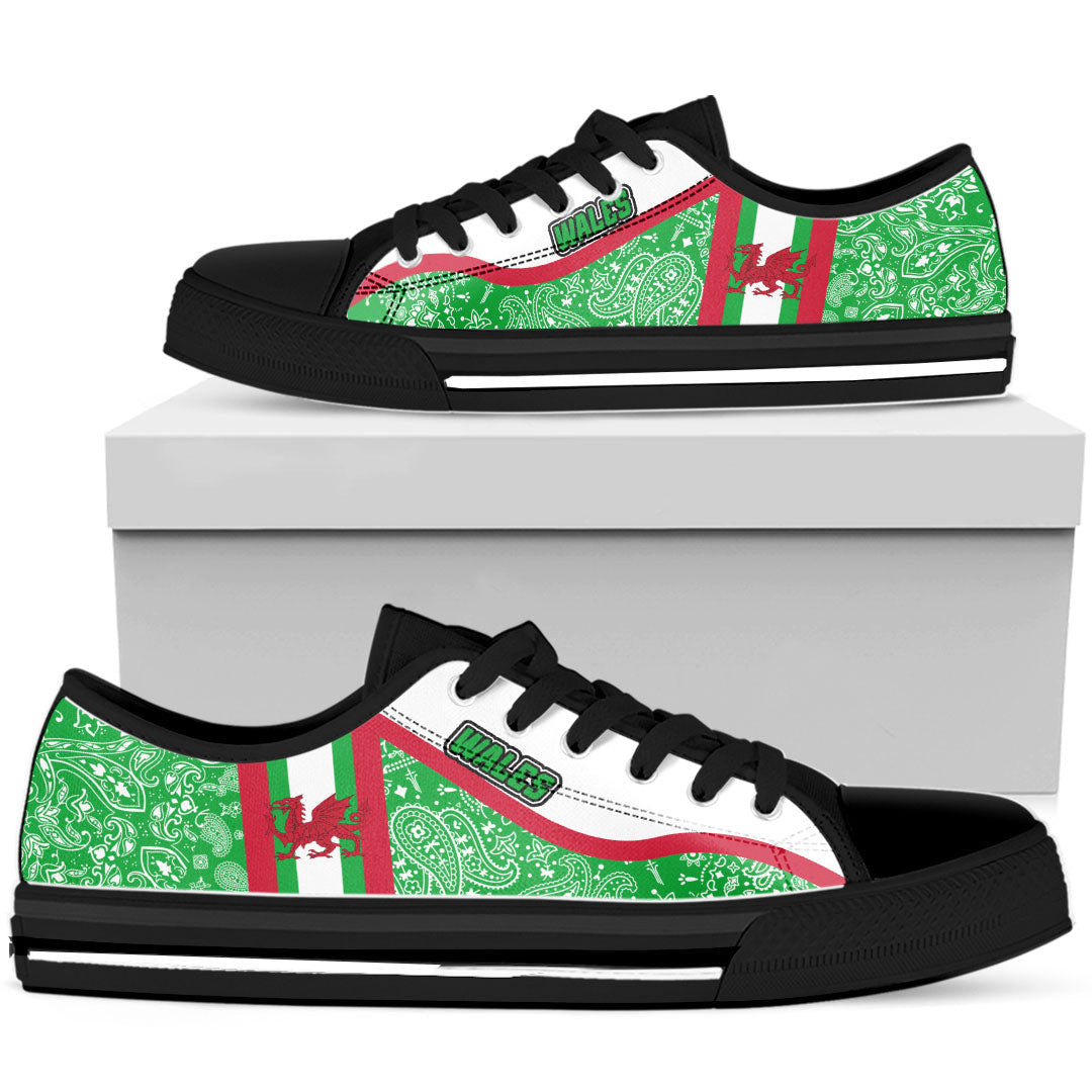 Shoes Wales Low Top Shoes Paisley Bandana Special Style