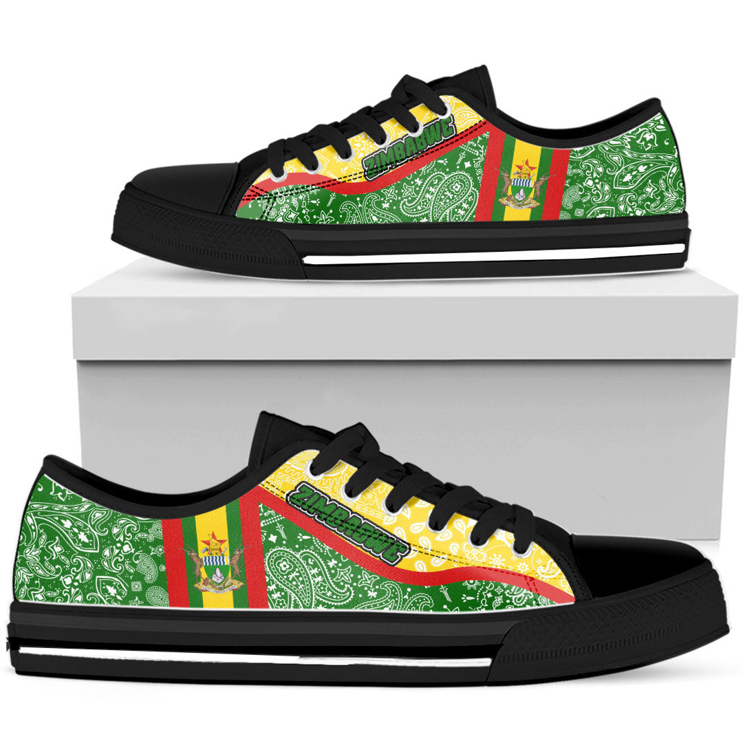 Shoes Zimbabwe Green Version Low Top Shoes Paisley Bandana Special Style