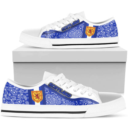 Shoes Scotland Low Top Shoes Paisley Bandana Special Style