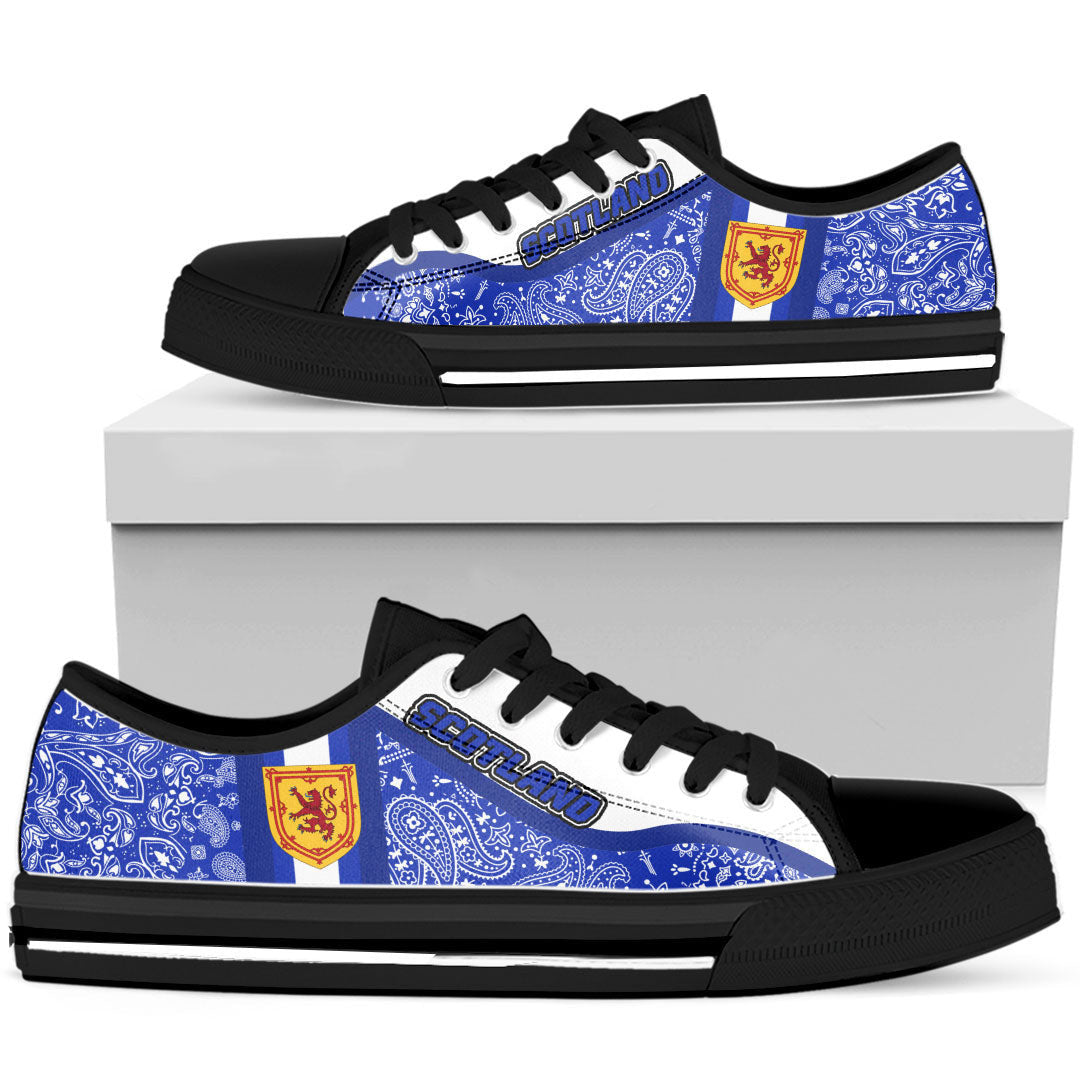 Shoes Scotland Low Top Shoes Paisley Bandana Special Style