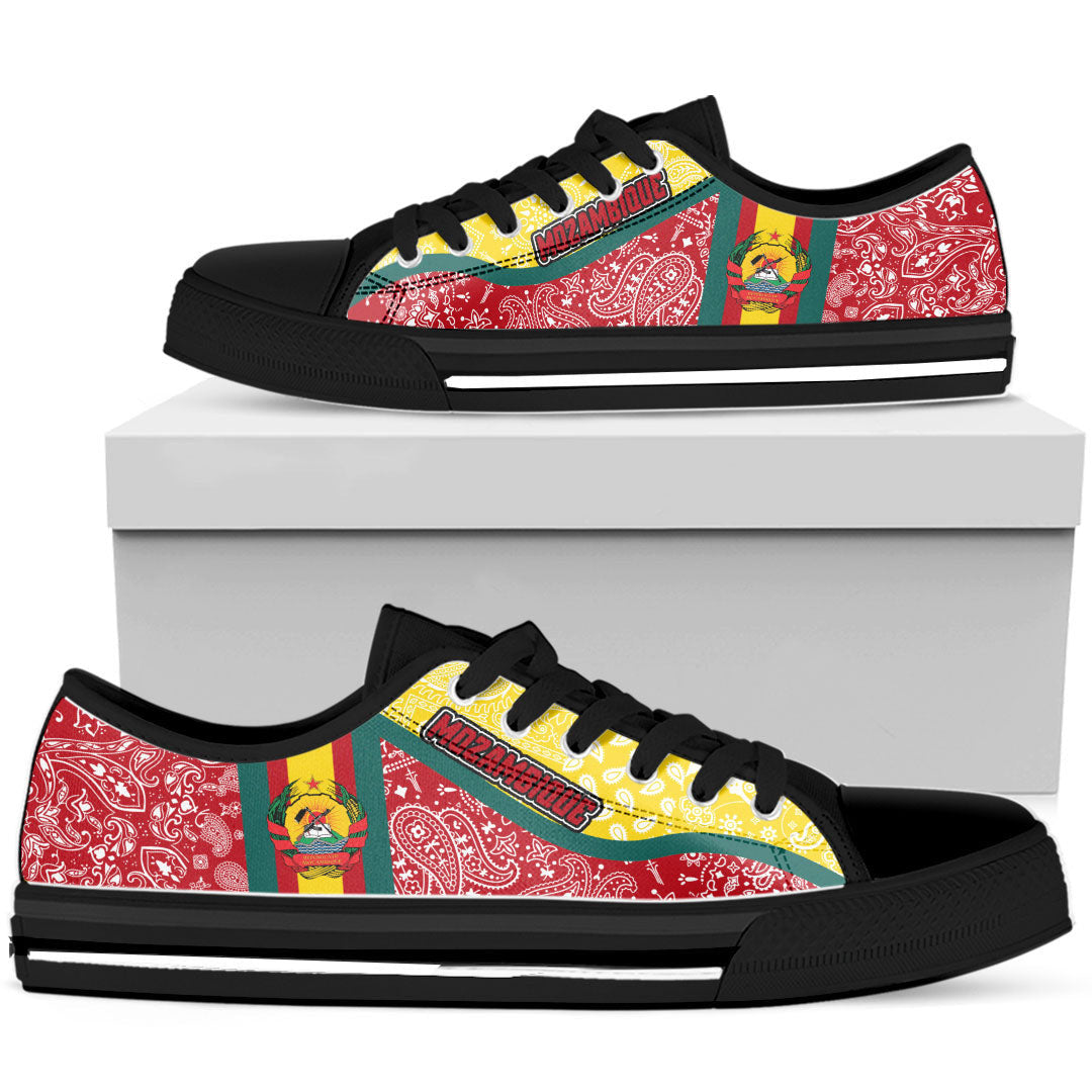 Shoes Mozambique Low Top Shoes Paisley Bandana Special Style