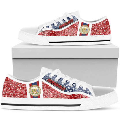 Shoes Hawaii Low Top Shoes Paisley Bandana Special Style