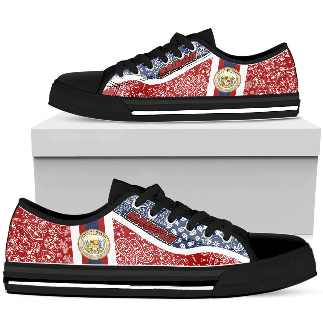 Shoes Hawaii Low Top Shoes Paisley Bandana Special Style