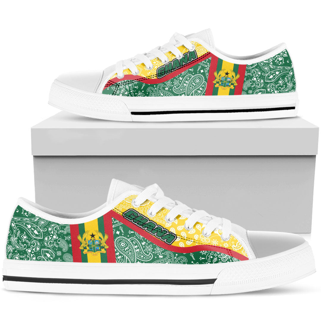Shoes Ghana Green Version Low Top Shoes Paisley Bandana Special Style