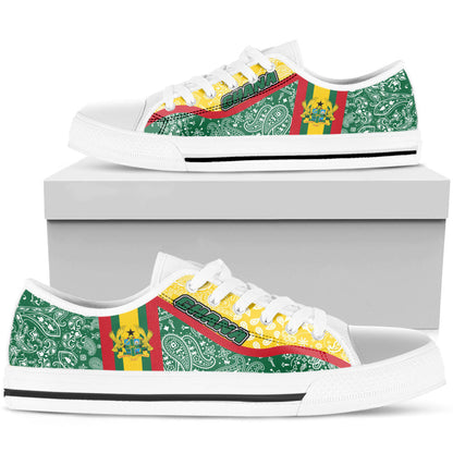 Shoes Ghana Green Version Low Top Shoes Paisley Bandana Special Style