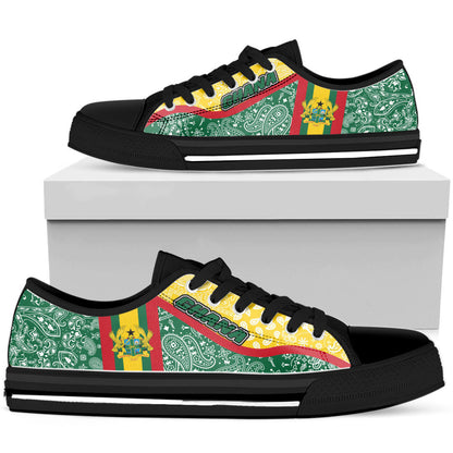 Shoes Ghana Green Version Low Top Shoes Paisley Bandana Special Style