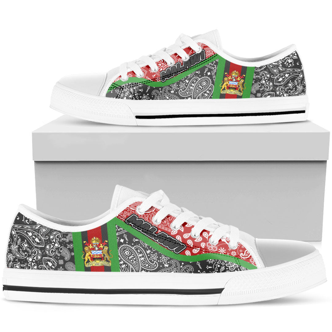Shoes Malawi Black Version Low Top Shoes Paisley Bandana Special Style