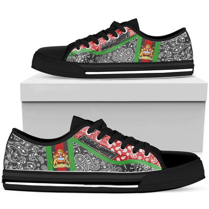 Shoes Malawi Black Version Low Top Shoes Paisley Bandana Special Style