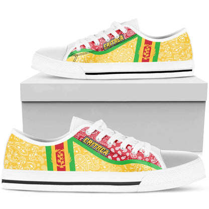 Shoes Eritrea Yellow Version Low Top Shoes Paisley Bandana Special Style
