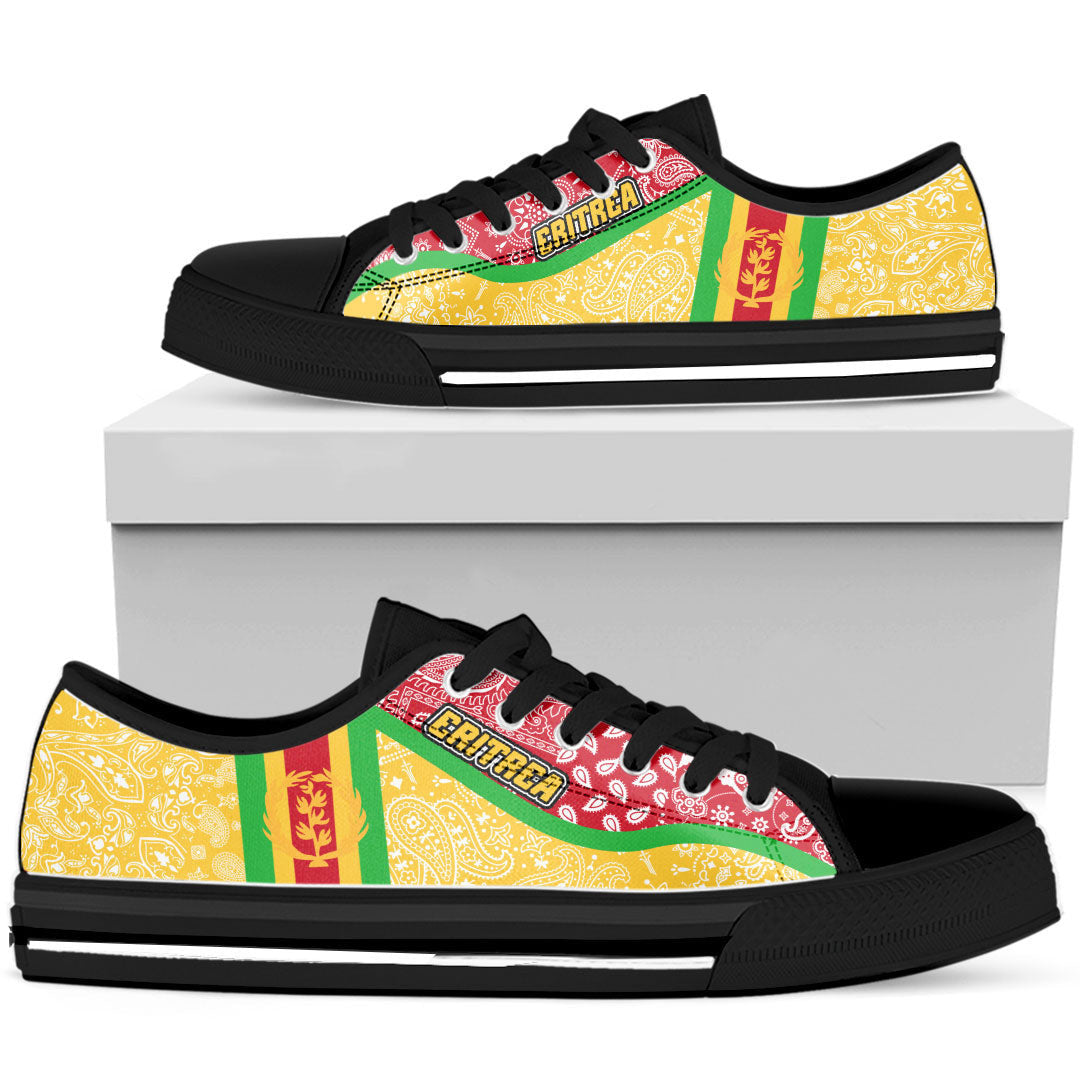 Shoes Eritrea Yellow Version Low Top Shoes Paisley Bandana Special Style