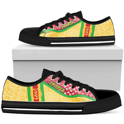 Shoes Eritrea Yellow Version Low Top Shoes Paisley Bandana Special Style