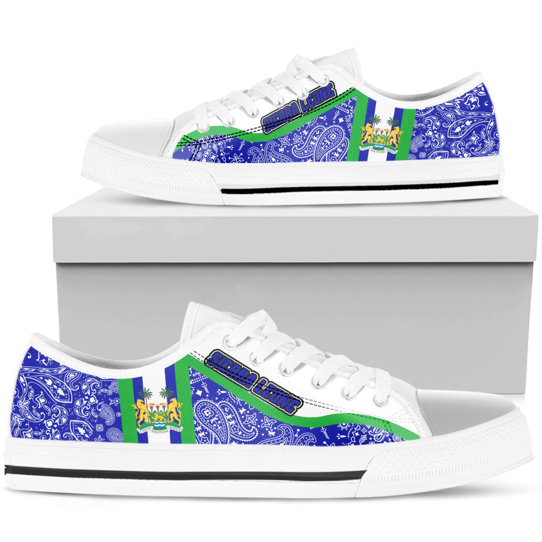 Shoes Sierra Leone Low Top Shoes Paisley Bandana Special Style