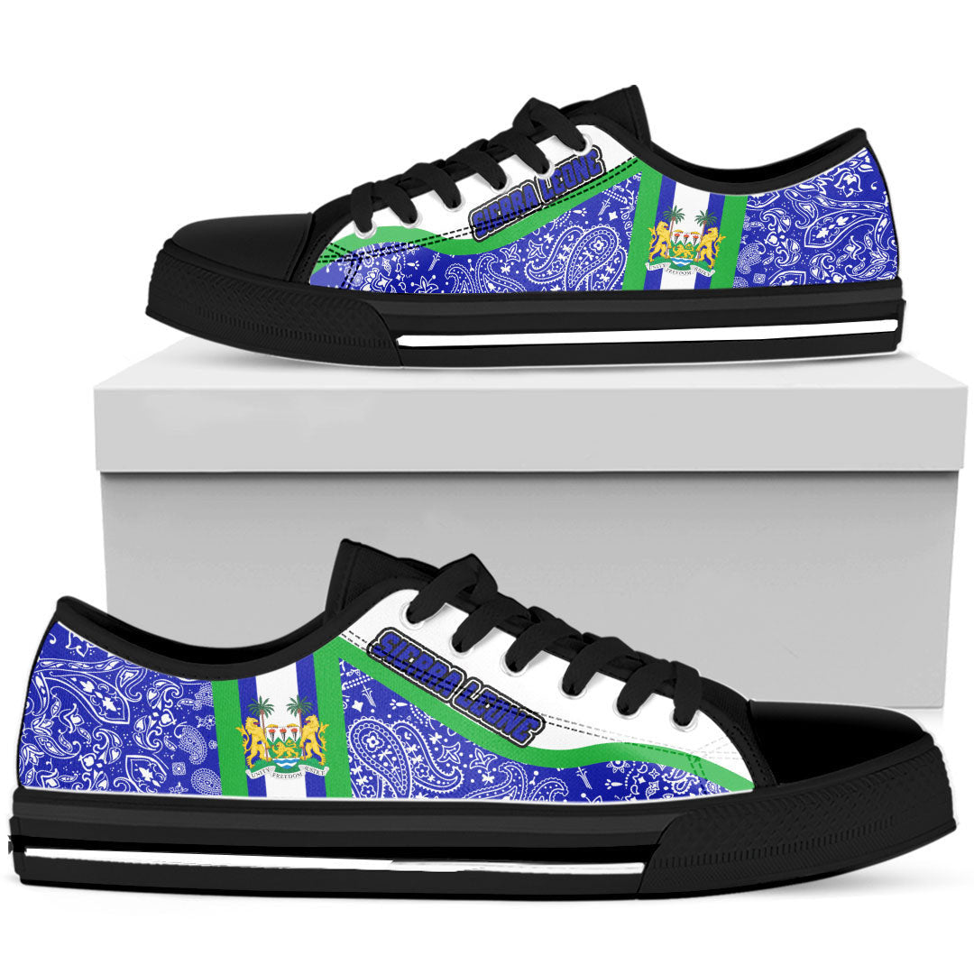 Shoes Sierra Leone Low Top Shoes Paisley Bandana Special Style