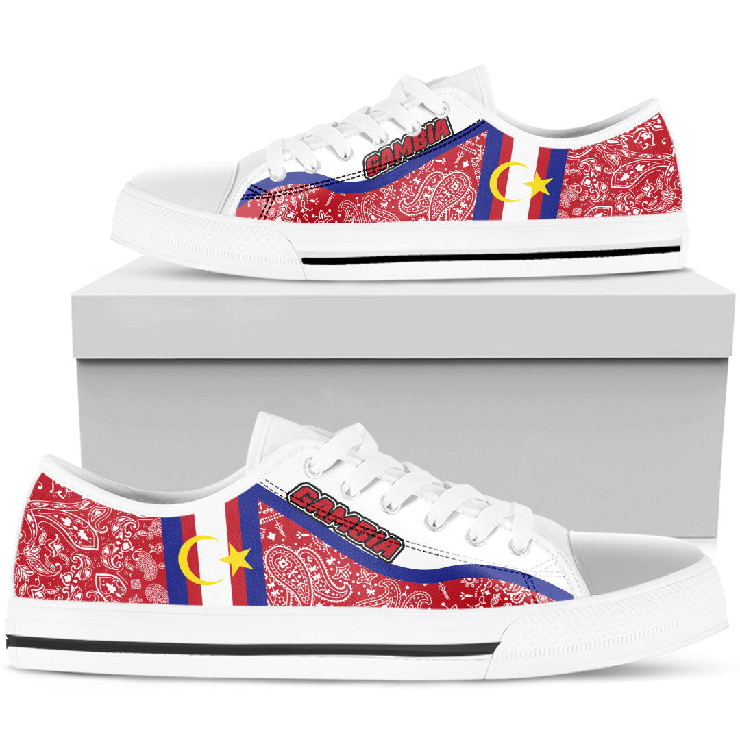 Shoes Gambia Low Top Shoes Paisley Bandana Special Style