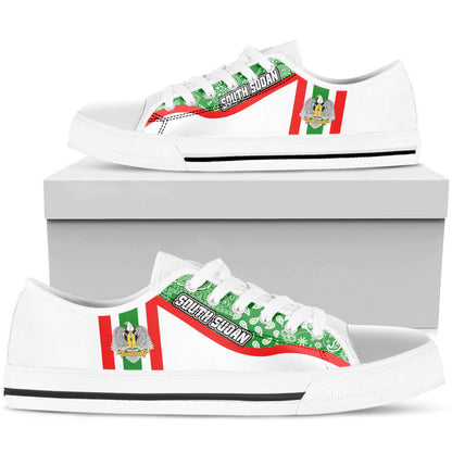 Shoes South Sudan White Version Low Top Shoes Paisley Bandana Special Style