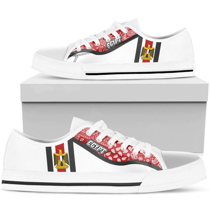 Shoes Egypt White Version Low Top Shoes Paisley Bandana Special Style