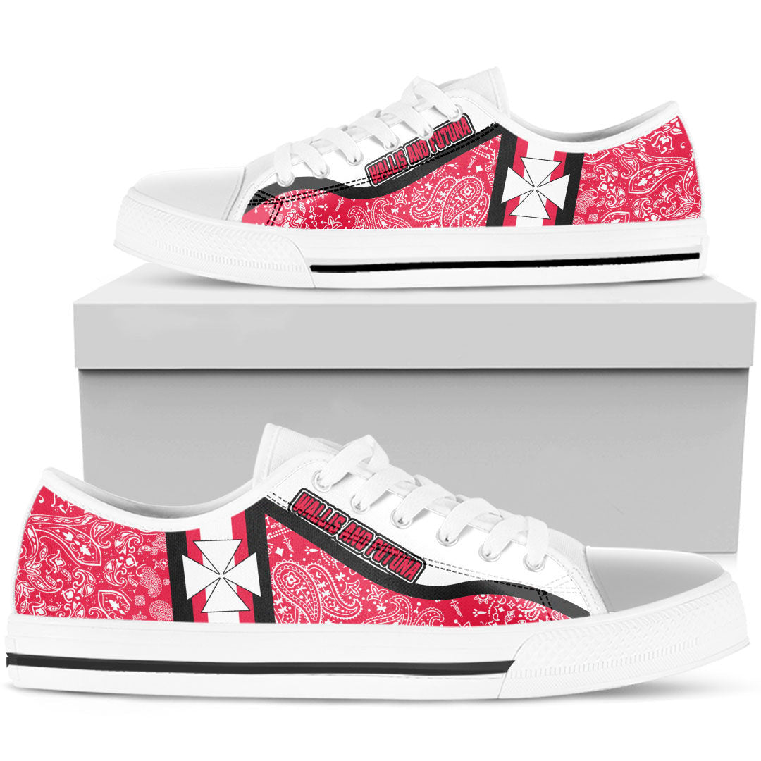 Shoes Wallis And Futuna Low Top Shoes Paisley Bandana Special Style