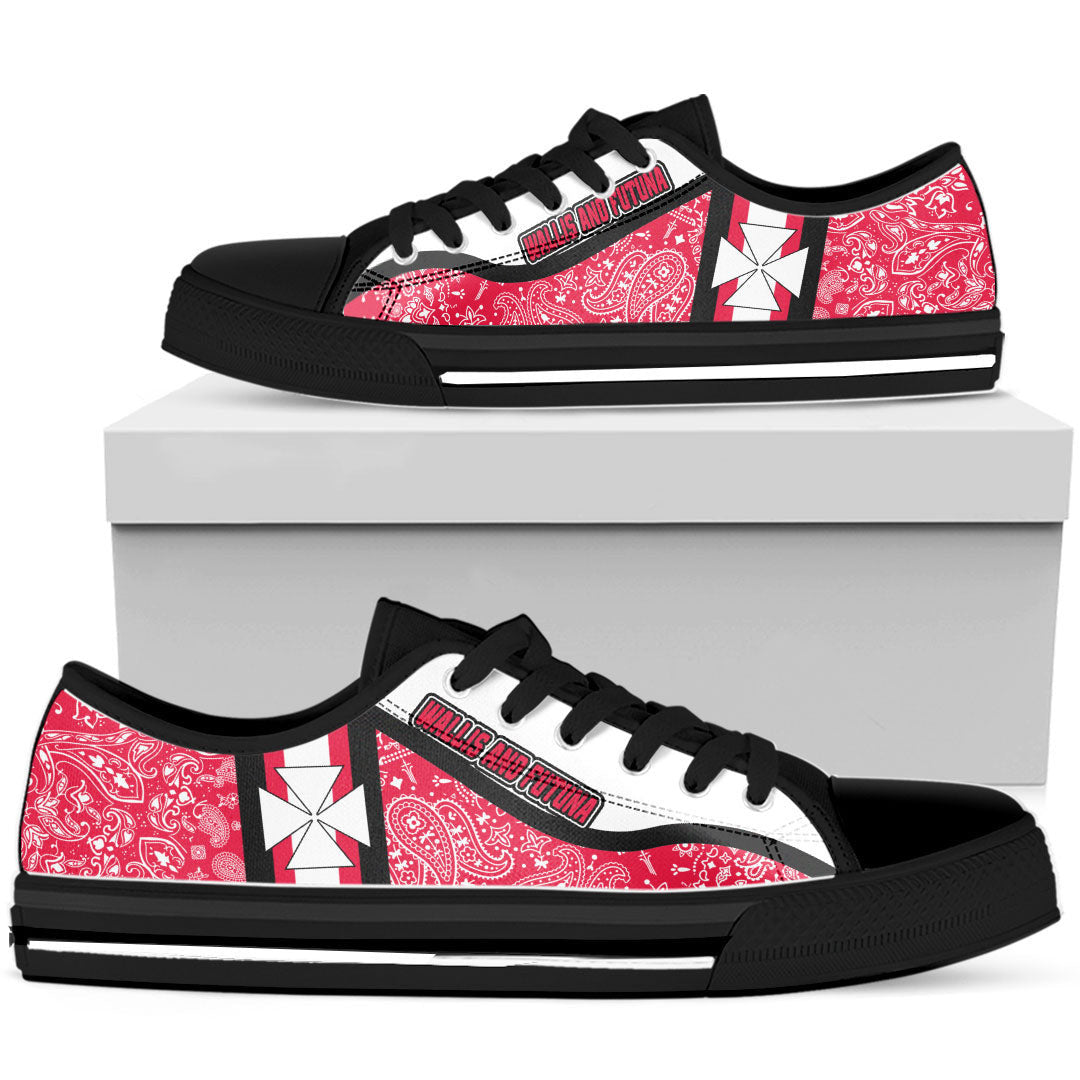 Shoes Wallis And Futuna Low Top Shoes Paisley Bandana Special Style
