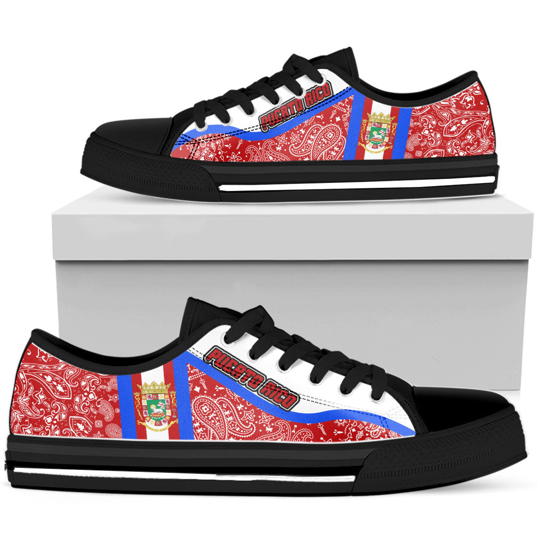 Shoes Puerto Rico Low Top Shoes Paisley Bandana Special Style