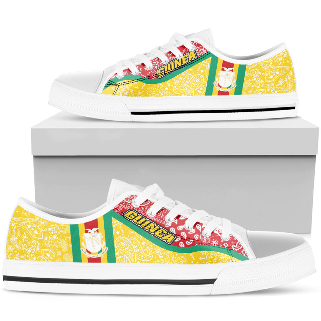 Shoes Guinea Yellow Version Low Top Shoes Paisley Bandana Special Style