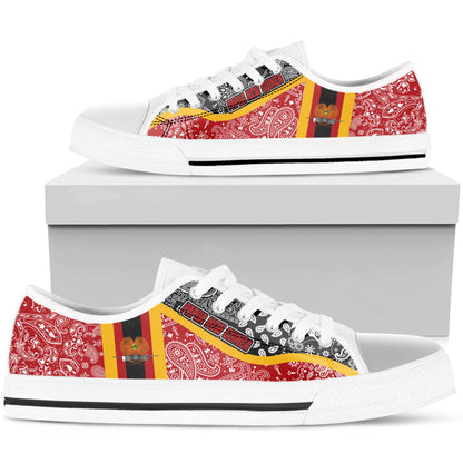 Shoes Papua New Guinea Low Top Shoes Paisley Bandana Special Style