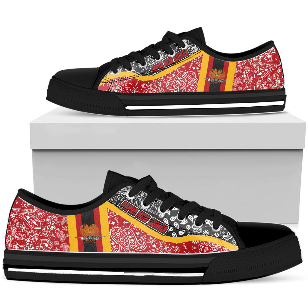 Shoes Papua New Guinea Low Top Shoes Paisley Bandana Special Style