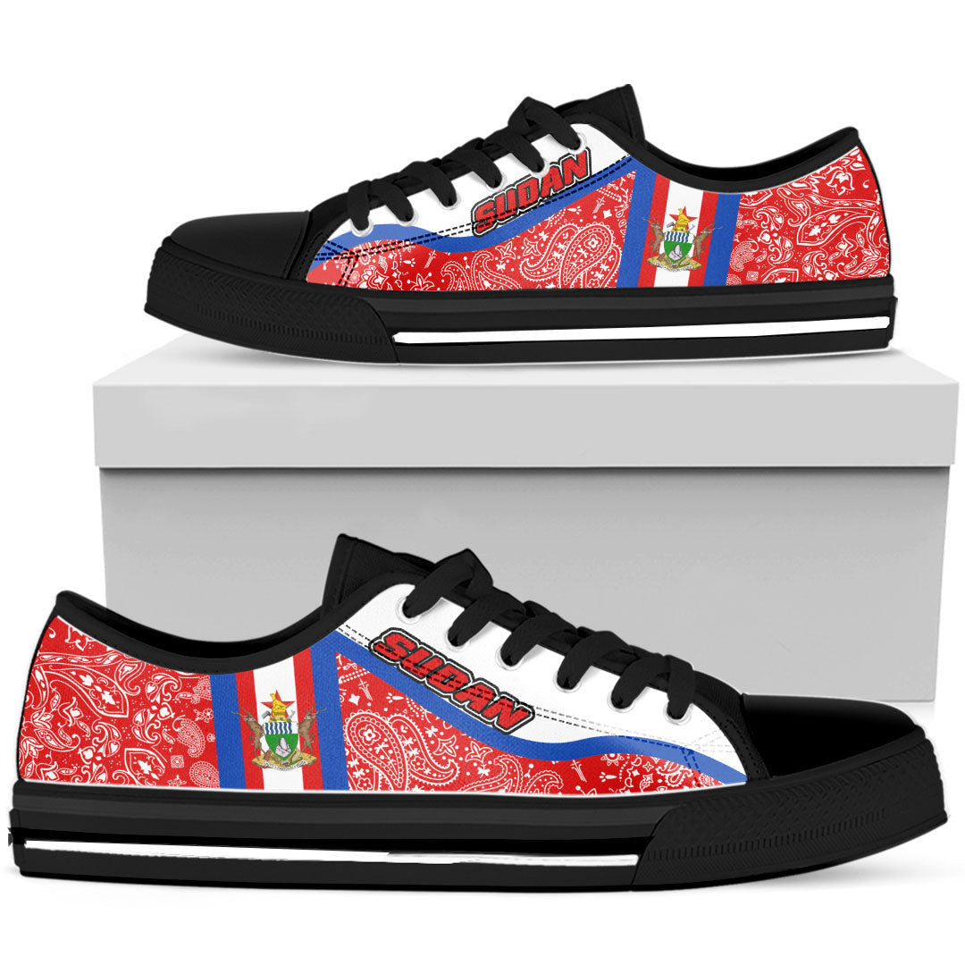 Shoes Sudan Low Top Shoes Paisley Bandana Special Style