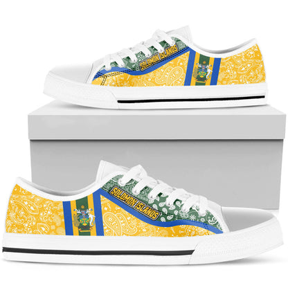Shoes Solomon Islands Low Top Shoes Paisley Bandana Special Style