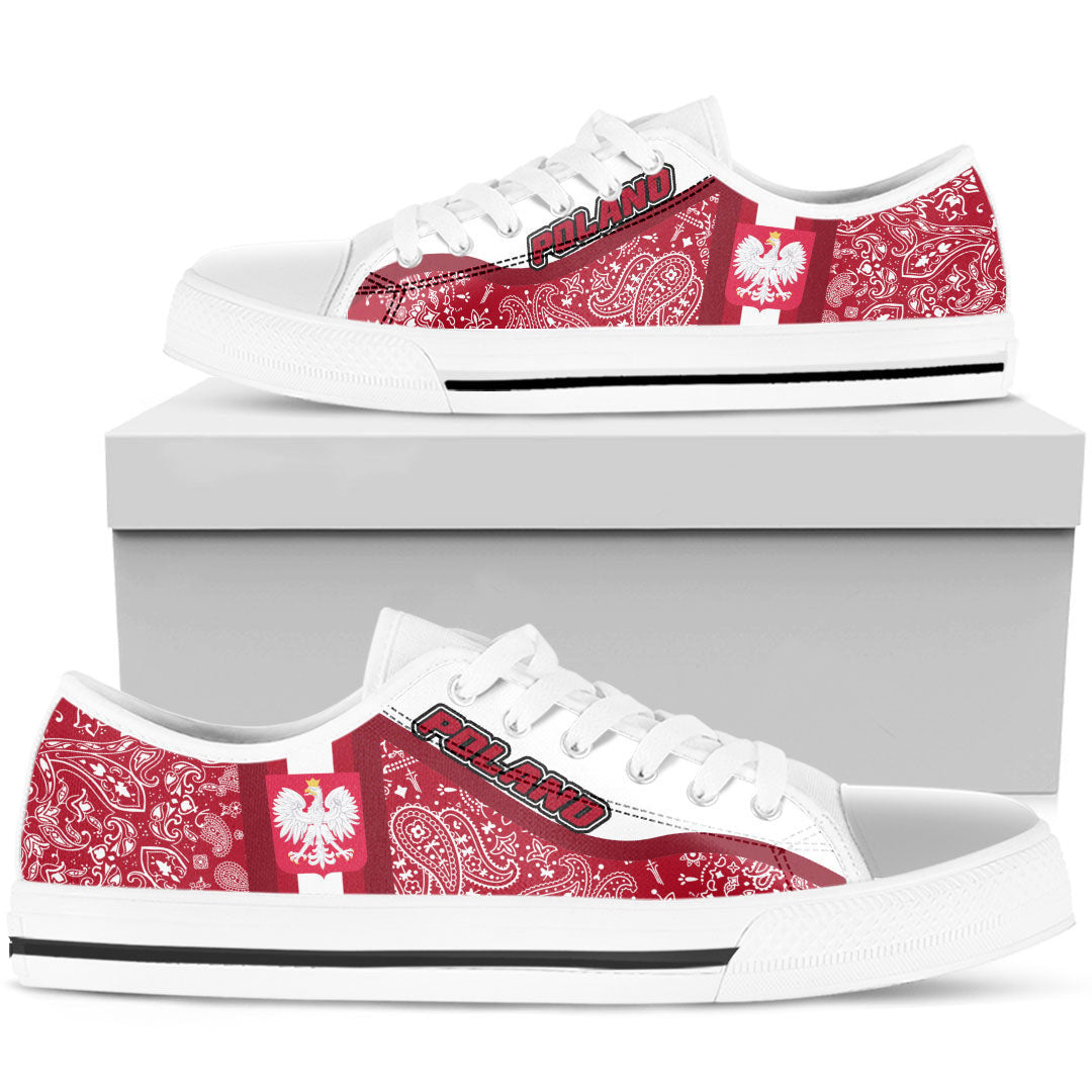 Shoes Poland Low Top Shoes Paisley Bandana Special Style