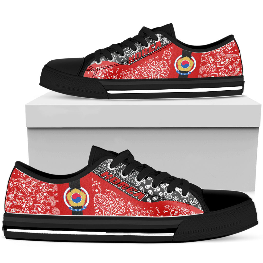 Shoes Korea Low Top Shoes Paisley Bandana Special Style