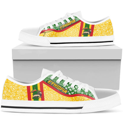 Shoes Ethiopia Yellow Version Low Top Shoes Paisley Bandana Special Style