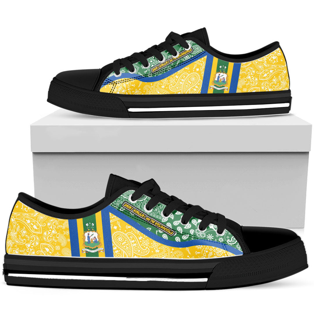 Shoes Saint Vincent The Grenadines Low Top Shoes Paisley Bandana Special Style