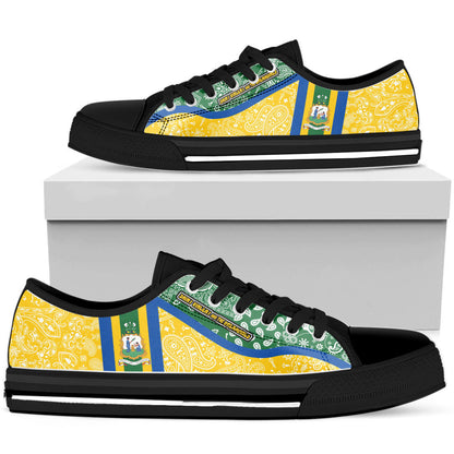 Shoes Saint Vincent The Grenadines Low Top Shoes Paisley Bandana Special Style