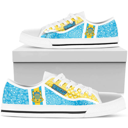 Shoes Tuvalu Low Top Shoes Paisley Bandana Special Style