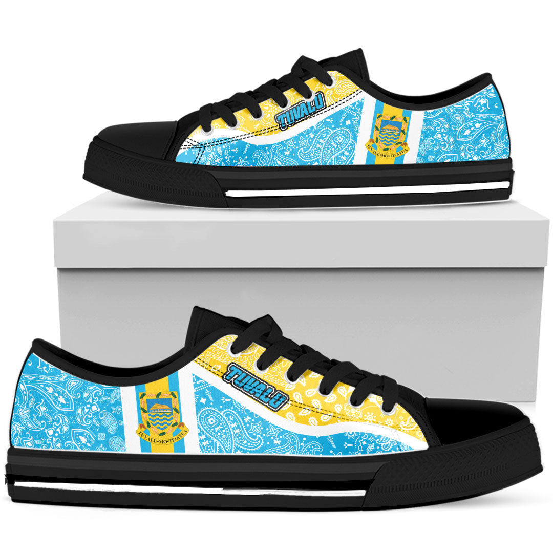 Shoes Tuvalu Low Top Shoes Paisley Bandana Special Style