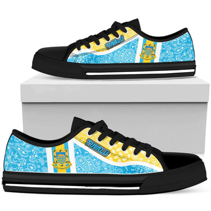 Shoes Tuvalu Low Top Shoes Paisley Bandana Special Style