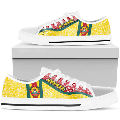 Shoes Mozambique Yellow Version Low Top Shoes Paisley Bandana Special Style