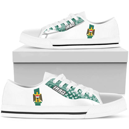 Shoes Iraq White Version Low Top Shoes Paisley Bandana Special Style