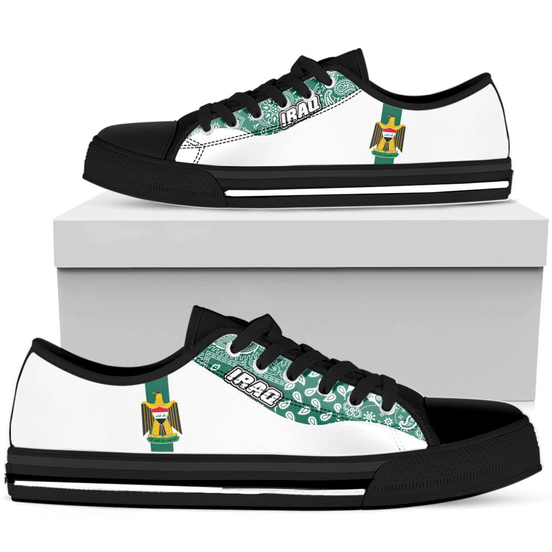 Shoes Iraq White Version Low Top Shoes Paisley Bandana Special Style