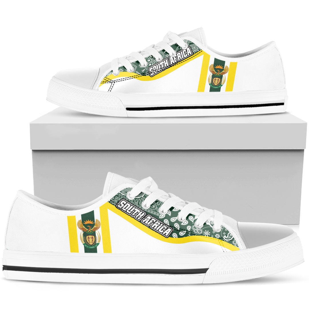 Shoes South Africa White Version Low Top Shoes Paisley Bandana Special Style