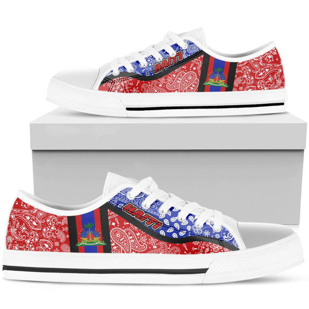 Shoes Haiti Low Top Shoes Paisley Bandana Special Style